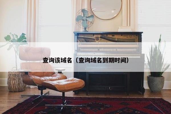 查询该域名（查询域名到期时间）