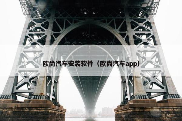 欧尚汽车安装软件（欧尚汽车app）