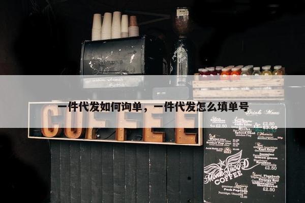 一件代发如何询单，一件代发怎么填单号