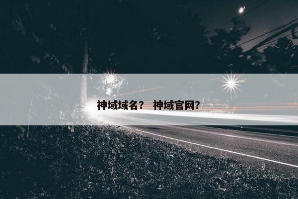 神域域名？ 神域官网？