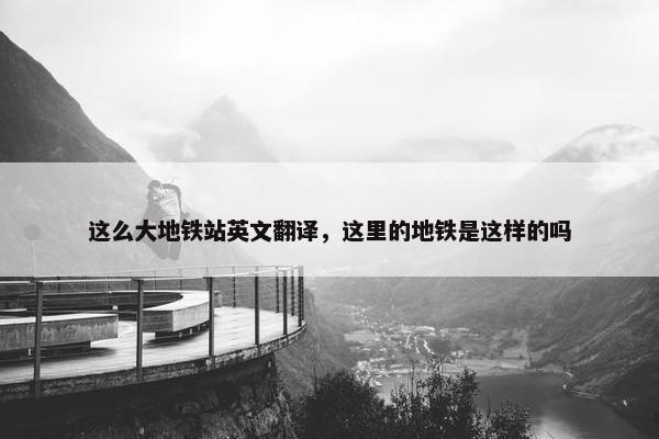这么大地铁站英文翻译，这里的地铁是这样的吗