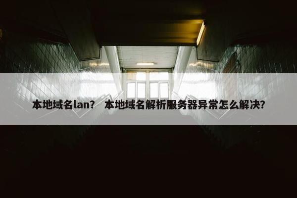 本地域名lan？ 本地域名解析服务器异常怎么解决？
