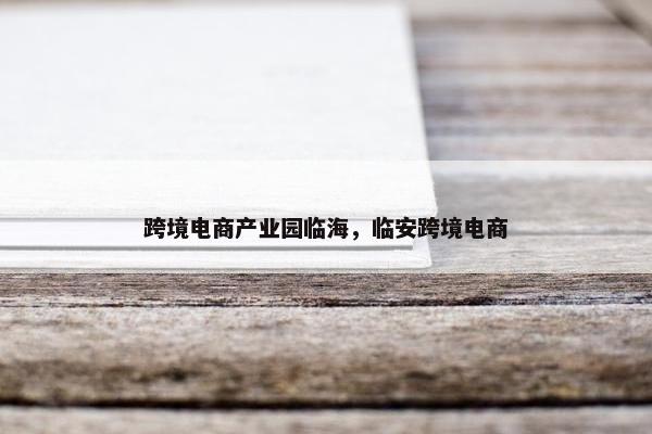 跨境电商产业园临海，临安跨境电商