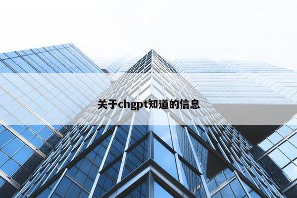 关于chgpt知道的信息