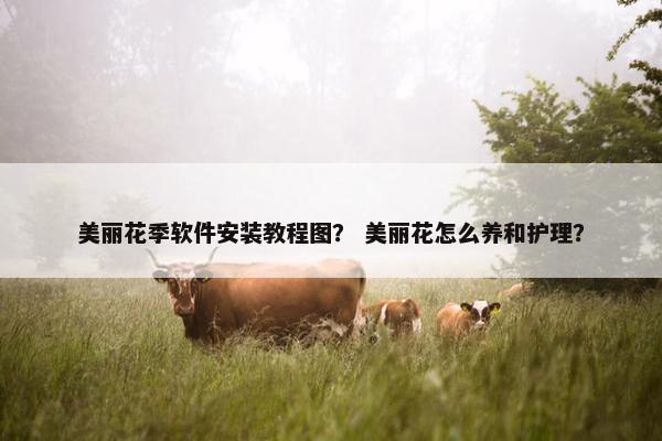 美丽花季软件安装教程图？ 美丽花怎么养和护理？