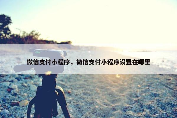 微信支付小程序，微信支付小程序设置在哪里
