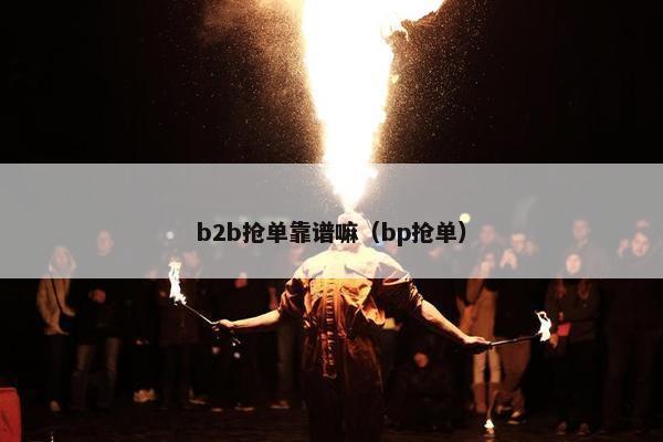 b2b抢单靠谱嘛（bp抢单）