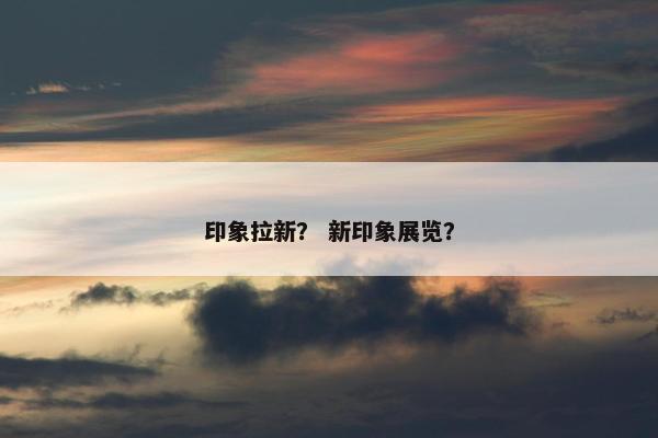 印象拉新？ 新印象展览？