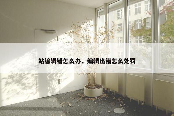 站编辑错怎么办，编辑出错怎么处罚