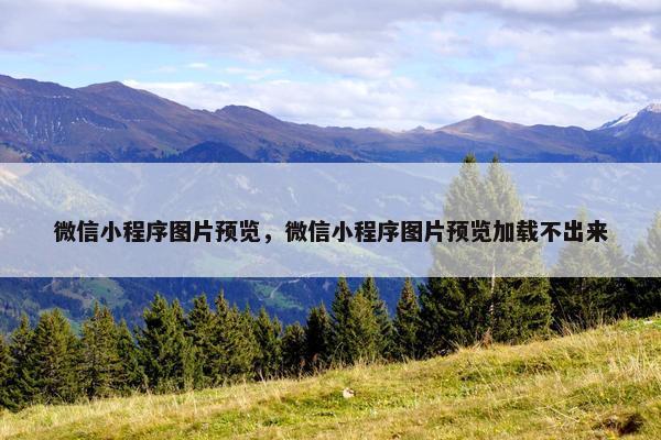 微信小程序图片预览，微信小程序图片预览加载不出来