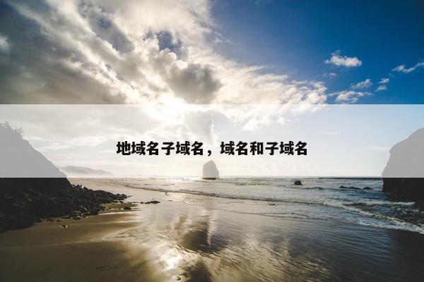 地域名子域名，域名和子域名