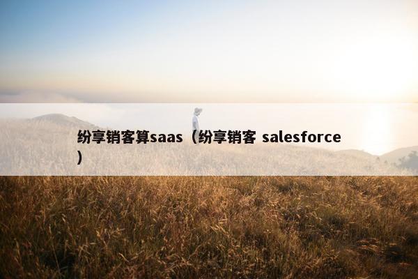 纷享销客算saas（纷享销客 salesforce）