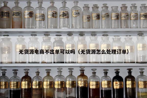 无货源电商不出单可以吗（无货源怎么处理订单）