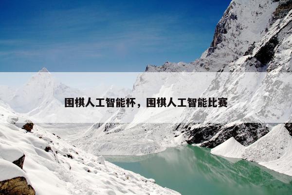 围棋人工智能杯,围棋人工智能比赛