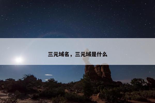 三元域名,三元域是什么