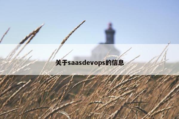 关于saasdevops的信息 关于saasdevops的信息