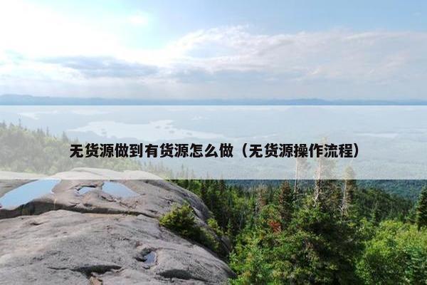 无货源做到有货源怎么做(无货源操作流程) 无货源做到有货源怎么做(无货源操作流程)