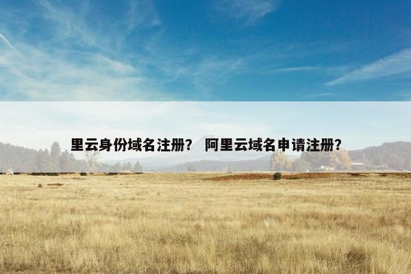 里云身份域名注册? 阿里云域名申请注册?
