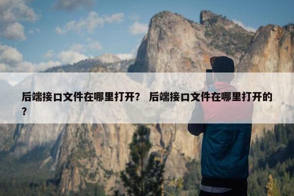 后端接口文件在哪里打开? 后端接口文件在哪里打开的?
