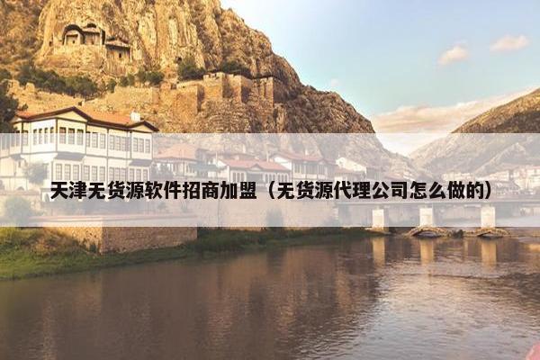 天津无货源软件招商加盟(无货源代理公司怎么做的)