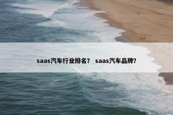 saas汽车行业排名? saas汽车品牌?