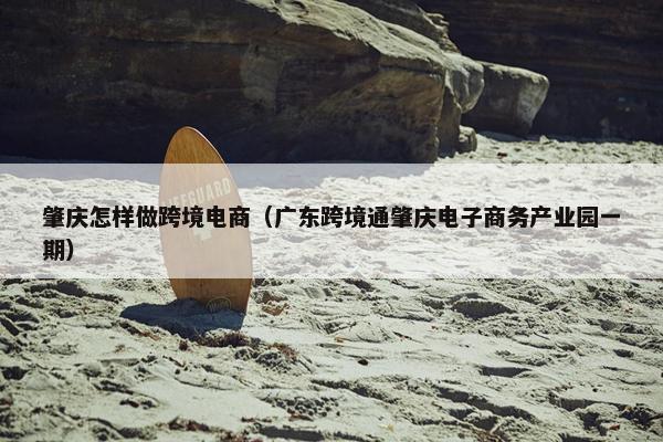 肇庆怎样做跨境电商(广东跨境通肇庆电子商务产业园一期)