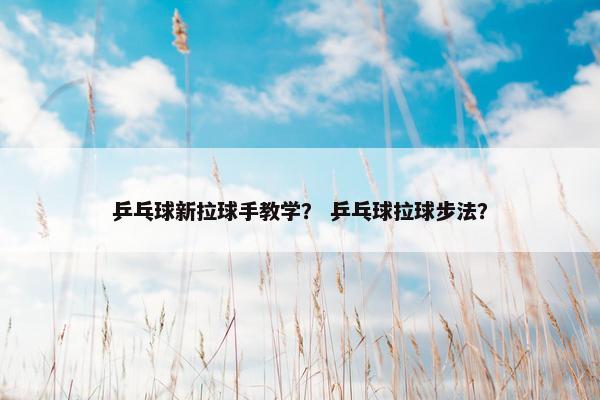 乒乓球新拉球手教学? 乒乓球拉球步法? 乒乓球新拉球手教学? 乒乓球拉球步法?