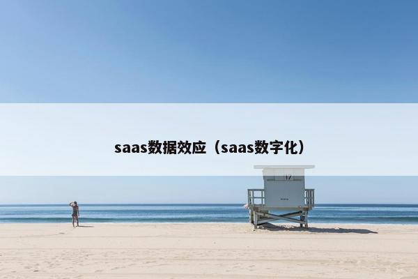 saas数据效应(saas数字化) saas数据效应(saas数字化)