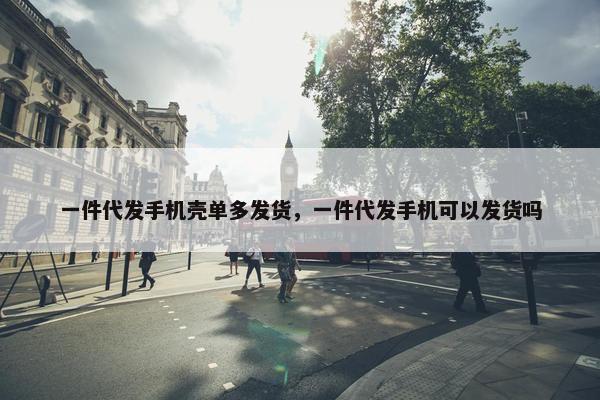 一件代发手机壳单多发货，一件代发手机可以发货吗