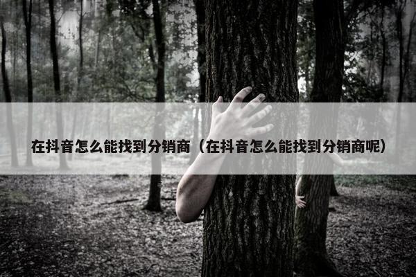 在抖音怎么能找到分销商(在抖音怎么能找到分销商呢)