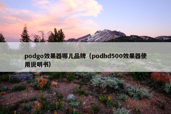 podgo效果器哪儿品牌(podhd500效果器使用说明书)