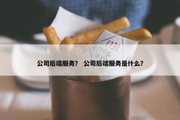 公司后端服务？ 公司后端服务是什么？