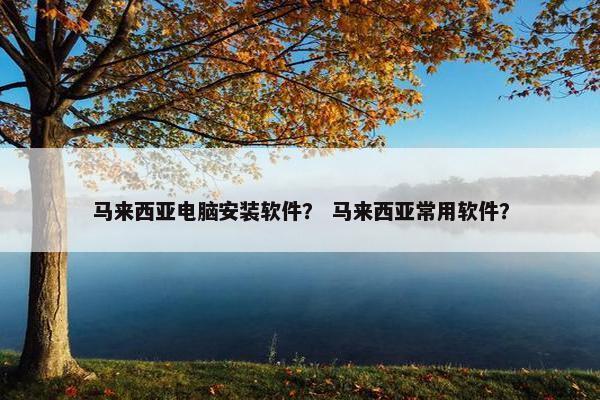 马来西亚电脑安装软件？ 马来西亚常用软件？