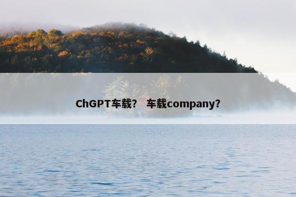 ChGPT车载？ 车载company？