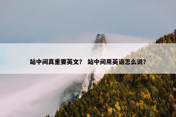 站中间真重要英文? 站中间用英语怎么说?
