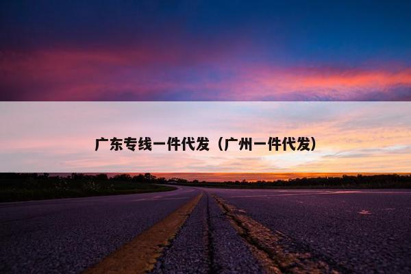 广东专线一件代发(广州一件代发)