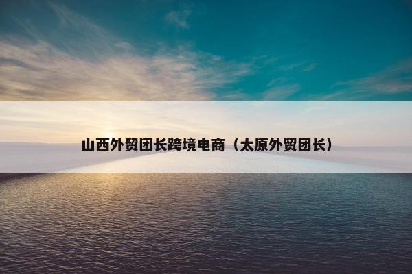 山西外贸团长跨境电商（太原外贸团长）
