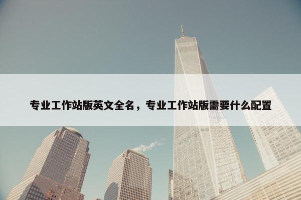 专业工作站版英文全名,专业工作站版需要什么配置 专业工作站版英文全名,专业工作站版需要什么配置