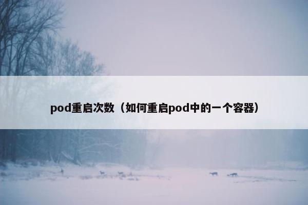 pod重启次数(如何重启pod中的一个容器) pod重启次数(如何重启pod中的一个容器)