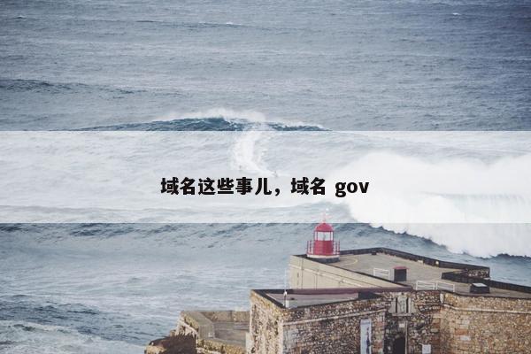 域名这些事儿，域名 gov