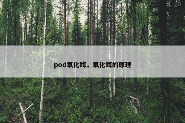 pod氧化酶,氧化酶的原理