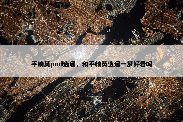平精英pod逍遥,和平精英逍遥一梦好看吗