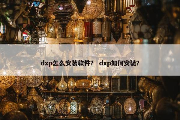 dxp怎么安装软件？ dxp如何安装？