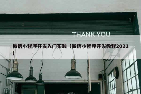 微信小程序开发入门实践（微信小程序开发教程2021）
