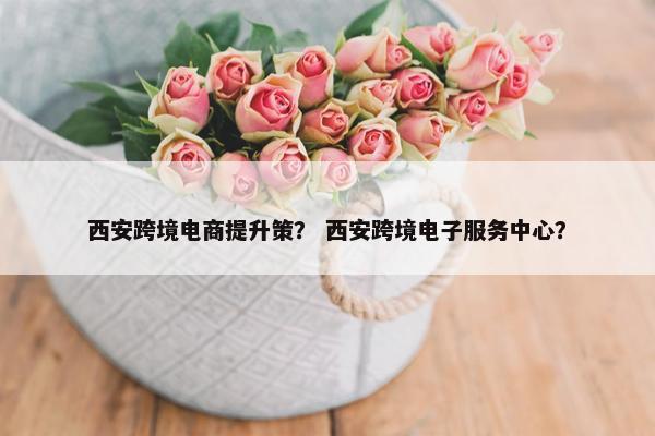 西安跨境电商提升策？ 西安跨境电子服务中心？