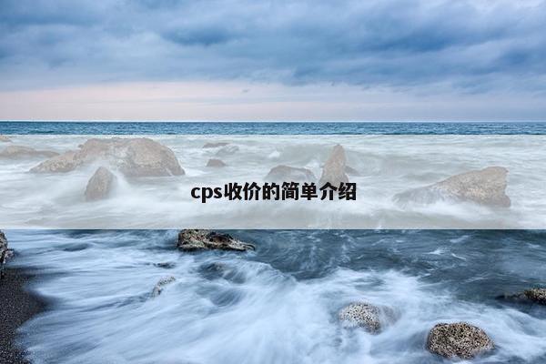 cps收价的简单介绍