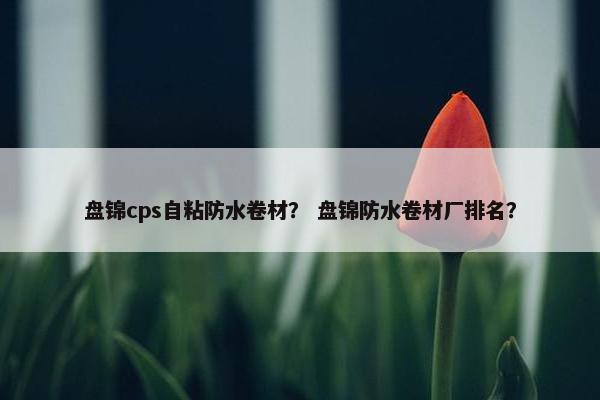 盘锦cps自粘防水卷材? 盘锦防水卷材厂排名?