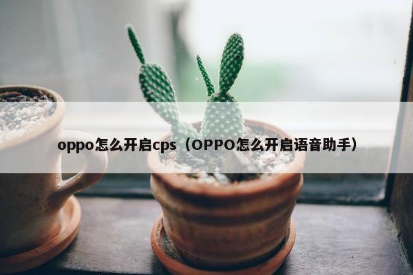 oppo怎么开启cps(OPPO怎么开启语音助手)