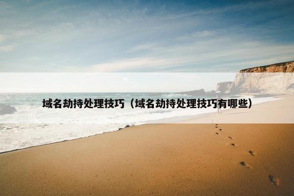 域名劫持处理技巧（域名劫持处理技巧有哪些）