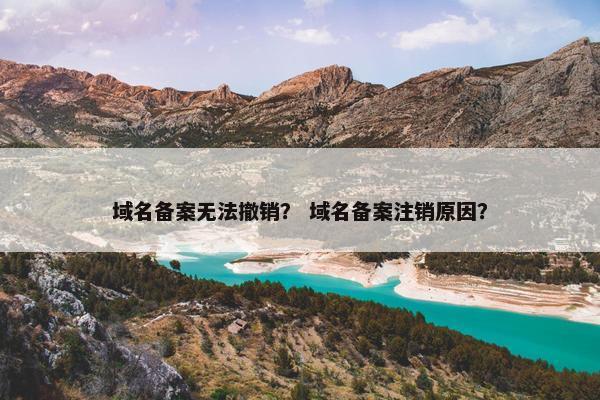 域名备案无法撤销？ 域名备案注销原因？